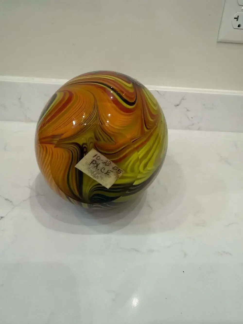 Vintage Murano Style Swirl Art Glass Vase with Millefiori Accents